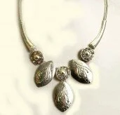 Metal Pendants on Chain Necklace 003456