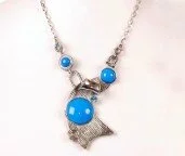 Blue Stone Necklace 003414