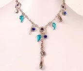 Blue Crystal Necklace 003419