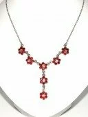 Austrian Crystal Necklace (Red) 003305